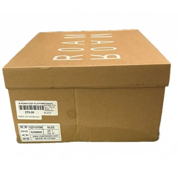 Roam NWT Fuzzy Platform Nudefaux Shearling Sz 37 - Picture 7 of 9